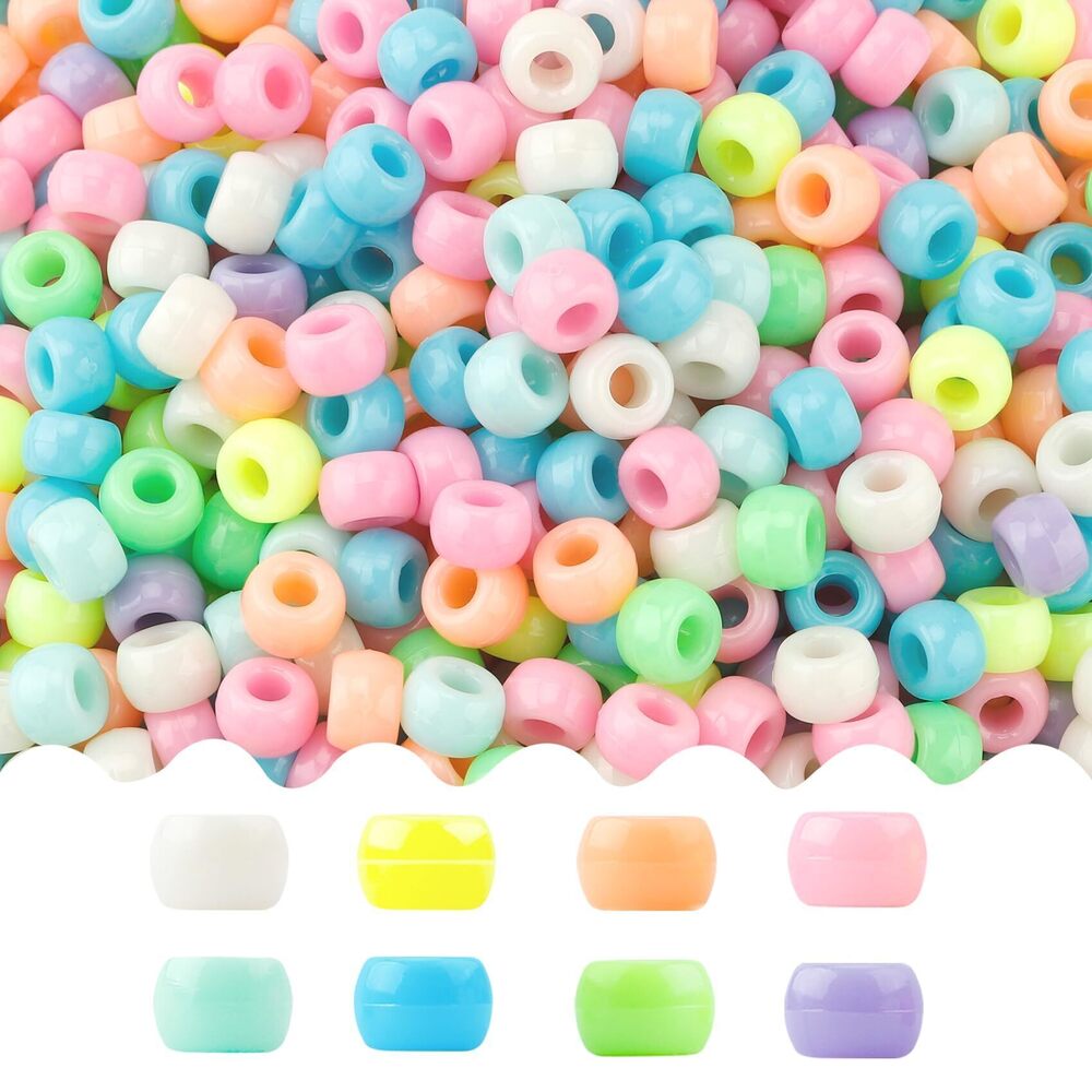 8110 Pony Beads 4000 Pcs,Beads for Jewelry Making Hair Bead Kandi Jewelry
